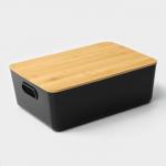 Контейнер для хранения с крышкой LaDо?m «Лаконичность», 29.5?20.3?10.5 см, цвет тёмно - серый