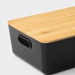 Контейнер для хранения с крышкой LaDо?m «Лаконичность», 29.5?20.3?10.5 см, цвет тёмно - серый