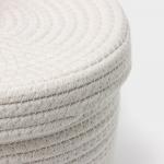 Корзина для хранения плетёная ручной работы LaDо?m «Бэлл», 25?25?15 см, белая