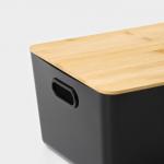 Контейнер для хранения с крышкой LaDо?m «Лаконичность», 31.5?22?15 см, тёмно - серый