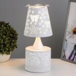 Аромалампа с подсветкой «Цветы» Е27 40 Вт+RGB белый 13?13?30 см