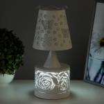 Аромалампа с подсветкой «Цветы» Е27 40 Вт+RGB белый 13?13?30 см