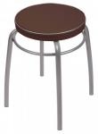 Табурет круглый Ника Элит до 150 кг,корич, d сид.=32см, сталь/винилискож,h=49см/d=22мм,ТЭЛ1/К Nika