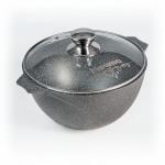 Казан д/плова Гранит 4л с крышкой, антиприг.покрытие, д/всех типов плит (кроме индукции) 54701 Мечта