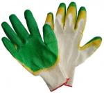 Перчатки х/б с двойн. латекс. покр. (полуоблив) 45гр, 5пар/уп, цена за пару, 70114 Сибшнур