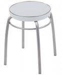 Табурет круглый Фабрик-1 до 150 кг,св-сер, d сид.=32см, сталь/винилискож,h=46см/d=22мм,ТФ01/СС Nika