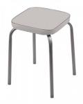 Табурет квадрат Фабрик-3 до 100 кг, серый,сид.=35*35см, ДСП/винилискожа,h=46,5см/d=22мм,ТФ03/С Nika