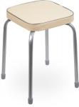 Табурет квадрат Фабрик-3 до100 кг,слон.кость,сид=35*35см,ДСП/винил.кожа,h=46,5см/d=22мм ТФ03/СК Nika
