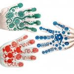 Перчатки х/б с ПВХ ЛЕЙКИ, 39гр, белые (р.8) 10 класс, 10пар/уп, цена за пару, 70063 Сибшнур