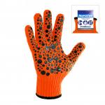 Перчатки трикотаж Премиум Колор с ПВХ, оранж(р.9) 70гр 10пар/уп, цена за пару, 209/О Сибшнур