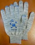 Перчатки х/б с ПВХ 4нит. 10класс, вес пары 50гр, серые Батареечка 5пар/уп, цена за пару E1M