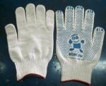 Перчатки х/б с ПВХ 4нит. 10класс, вес пары 50гр, белые Батареечка 5пар/уп, цена за пару E1M