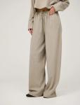 Базовые бежевые брюки из хлопка