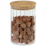 Банка д/сыпучих продуктов AROMA RIVIERA 1000мл, с крышкой, рельефное стекло 108280 Leonord