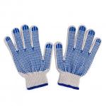 Перчатки х/б с ПВХ Люкс, 45гр, белые (р.9) 10 класс, 10пар/уп, цена за пару, 304/9 Сибшнур