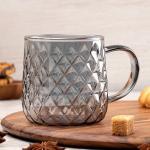 "Кружка 350мл боросиликатное стекло, серая TR-98118 TalleR