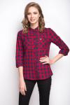 * Блузка  рукав 3/4, Клетка