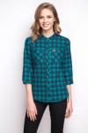 * Блузка  рукав 3/4, Клетка