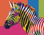 Картина по номерам Радужная зебра