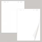 Блокноты для флипчарта BRAUBERG, КОМПЛЕКТ 5шт., 20 л., чистые, 67,5*98 см, 80 г/м, 124098