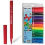 Фломастеры BRAUBERG Wonderful butterfly, 24 цв., вент.колп, пласт.упак., увелич срок службы,150524