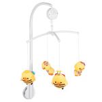 Mioshi Baby Мобиль на кроватку "Пушистые зверята" (музык., заводн., мягк. игрушки)