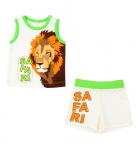 LEADER KIDS, КОМПЛЕКТ (майка+шорты) "Сафари", (молочн/набивка)