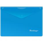 Папка-конверт на кнопке Berlingo A5, 180 мкм, синяя, OBk_05002