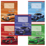 Тетрадь 18 л., клетка, мел. карт. обл., Гонки, 18Т5В1(T071465