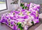   Комплект постельного белья 1,5-спальный бязь 3D / Сирень