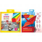 Цветная бумага для оригами ArtSpace, 197*197 мм, 8 л., 8 цв., в папке с европодвесом, Нб8-8ор_1813