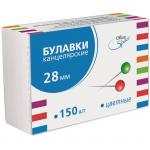 Булавки офисные 28 мм, 150 шт., карт. коробка, SP28_2262