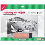 Набор для рисования скетча Greenwich Line "На набережной", A3, карандаши, ластик, точилка, картон, SK_14610