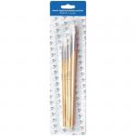 Набор кистей ArtSpace,  5 шт., Коза, круглые, № 1, 2, 3, 4, 5, европодвес, SB1-5_3303