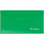 Папка-конверт на кнопке Berlingo C6, 180 мкм, зеленая, AKk_06304