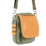 М313 хаки верт.малая сумка молодежная брезент