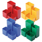 Подставка-органайзер СТАММ "Юниор", 86*108*102 мм, 4 отделения, ассорти, ОР305