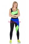 Леггинсы Асимметрия Синий+Салатовый