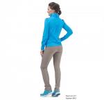 Брюки узкие, спереди фигурные карманы на молнии.