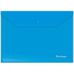 Папка-конверт на кнопке Berlingo А4, 180 мкм, синяя, AKk_04102
