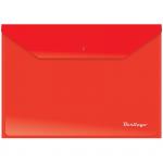 Папка-конверт на кнопке Berlingo А4, 180 мкм, красная, AKk_04103