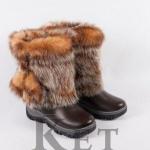 Детские унты, новый рыжий, литая подошва