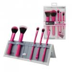 MODA 6 PC. PINK PERFECT MINERAL SET/Мода Розовый набор кистей для макияжа в чехле