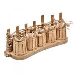 Полочка Ведёрки из дуба 24,5*7*9 см на 5 флаконов масел для бани и сауны Банные штучки /2