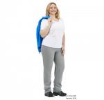 Брюки из плащёвки умеренного объёма, с фигурными подрезами, сзади карманы