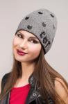 Шапка женская "Cat" 2-х слойная