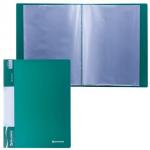 Папка  30 вклад. BRAUBERG Стандарт, зеленая, 0,6мм, 221597