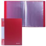 Папка  30 вклад. BRAUBERG Стандарт, красная, 0,6мм, 221598