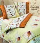 Комплект постельного белья 1,5-спальный б К-220 поплин / Золотой лист