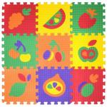 Покрытие мягкое напольное с вырубными картинками "Фрукты" (толщина 9 мм)